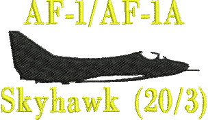 Matriz de Bordado Avião de Caça Skyhawk AF-1/AF-1A