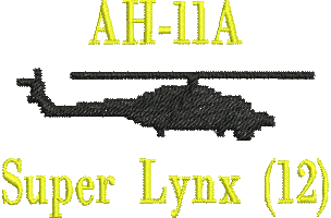 Matriz de Bordado Helicóptero Super Lynx AH 11A