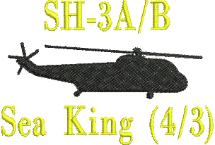 Matriz de Bordado Helicóptero Sea King SH-3AB