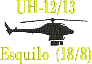 Matriz de Bordado Helicóptero Esquilo UH 12/13