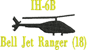 matriz de bordado Helicóptero Jet Ranger IH-6B