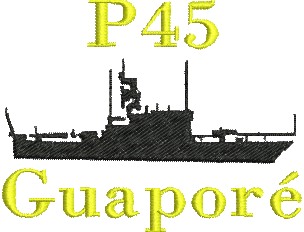 matriz de bordado Navio de Patrulha Classe Grajaú P45 Guaporé