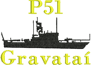 matriz de bordado Navio de Patrulha Classe Grajaú P51 Gravataí
