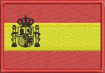 Matriz de Bordado Bandeira da Espanha - 04 Tamanhos