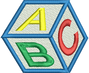 Matriz de Bordado Cubo de Letras – 03