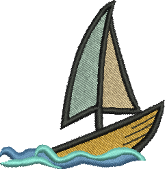 Matriz de Bordado Barco a Vela 02