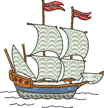 Matriz de Bordado Navio 07