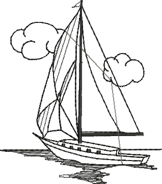 Matriz de Bordado Barco a Vela 04