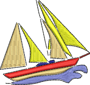 Matriz de Bordado Barco a Vela 05