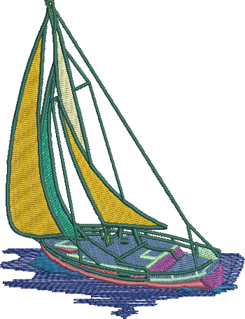 Matriz de Bordado Barco a Vela 07