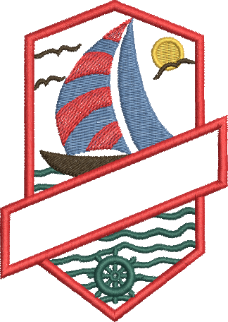 Matriz de Bordado Logo de Barco a Vela 02
