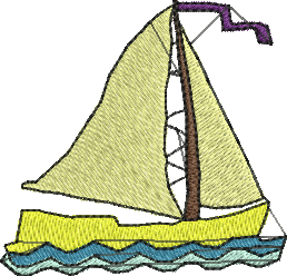 Matriz de Bordado Barco a Vela 28