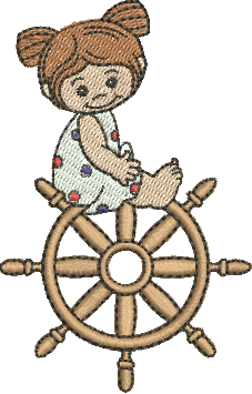 Matriz de Bordado Bebê Marinheira