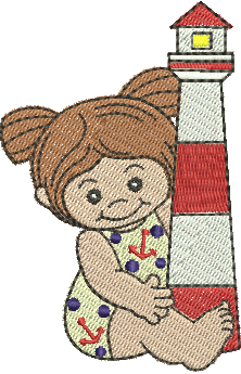 Matriz de Bordado Bebê com Farol