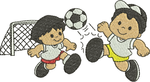 Matriz de Bordado Meninos Jogando