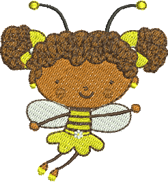 Matriz de Bordado Menina Abelhinha 02