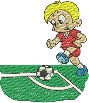 Matriz de Bordado Menino Jogador 02