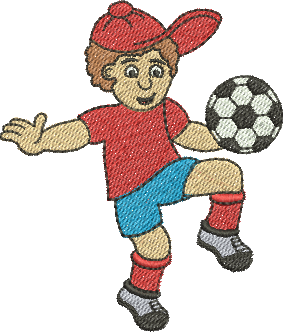 Matriz de Bordado Menino Jogador 04