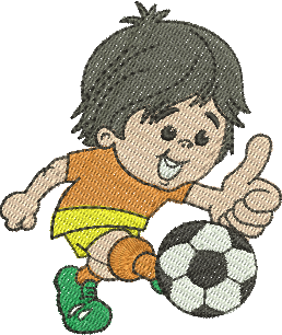 matriz de bordado Menino Jogador 05
