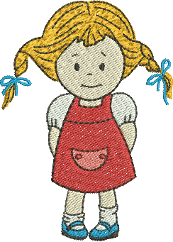 matriz de bordado Menina 01