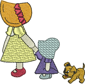 matriz de bordado Mae e Filha