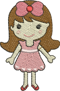 matriz de bordado Menina 05