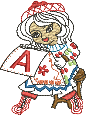 matriz de bordado Menina 07