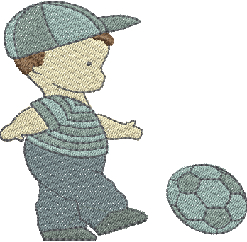 matriz de bordado Menino com Bola 01
