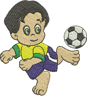 matriz de bordado Menino Jogador 07