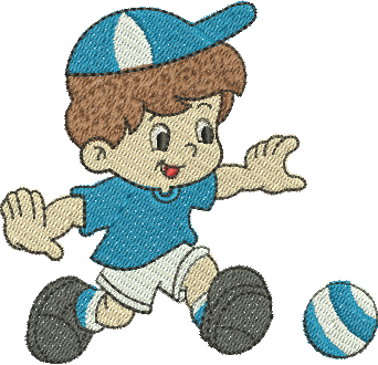 matriz de bordado Menino Jogador 08