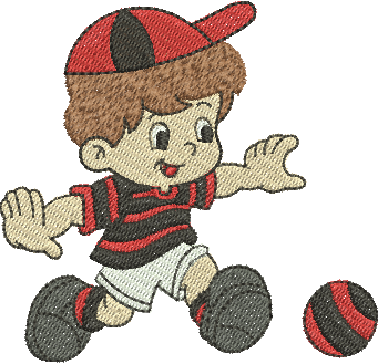 matriz de bordado Menino Jogador 09