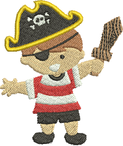 matriz de bordado Menino Pirata