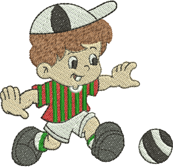 matriz de bordado Menino Jogador 11
