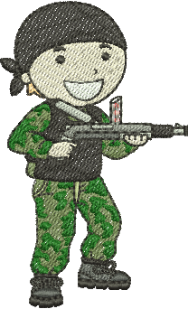 matriz de bordado Soldado 02