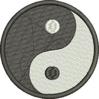 matriz de bordado Símbolo de Yin Yang