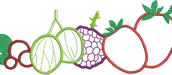 matriz de bordado Frutas 104