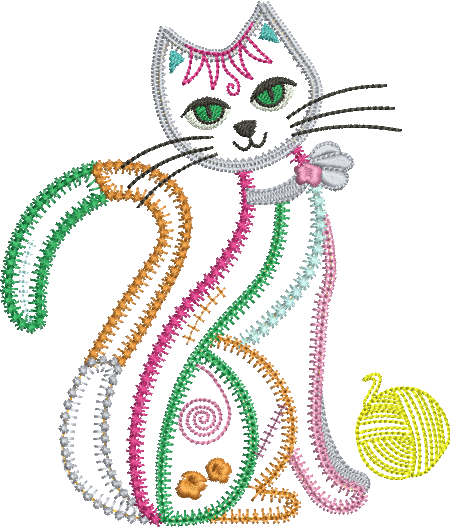 Matriz de Bordado Gato 118