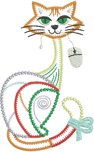 Matriz de Bordado Gato 119