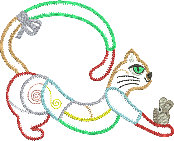 Matriz de Bordado Gato 120