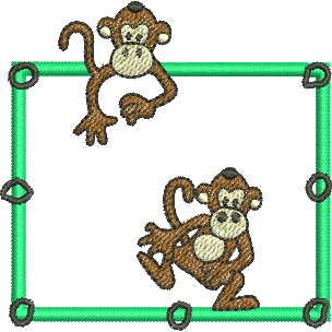 Matriz de Bordado Macaquinhos 141