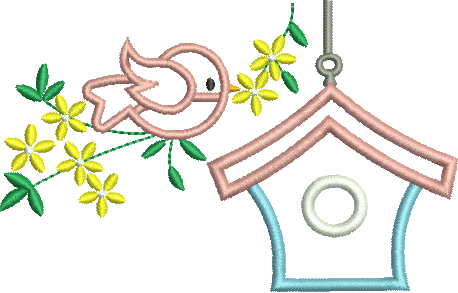 Matriz de Bordado Casa de Passarinho 275