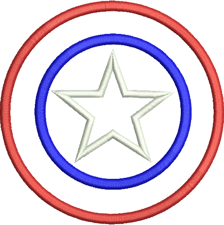 Matriz de Bordado Escudo do Capitão América 304
