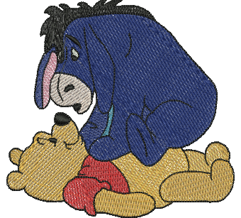 Matriz de Bordado Ursinho Pooh e Bisonho 09