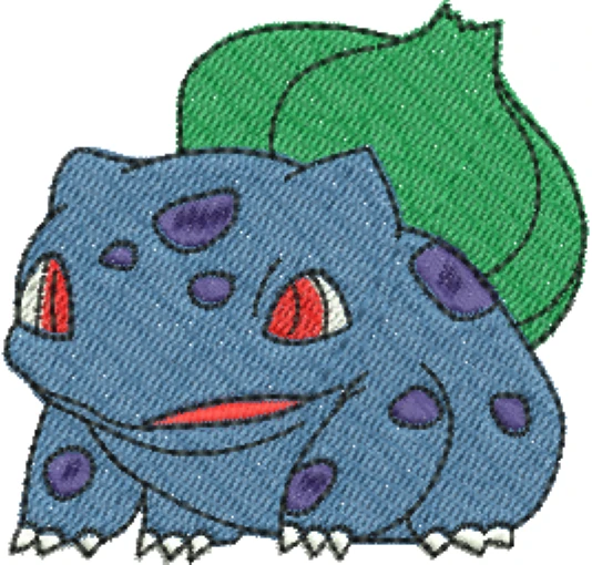 visualização da Matriz de Bordado Bulbasaur