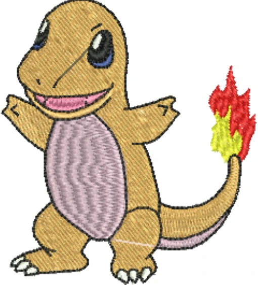 Visualização da Matriz de Bordado Charmander