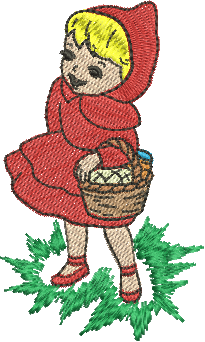matriz de bordado Chapeuzinho Vermelho 04 – Três Tamanhos