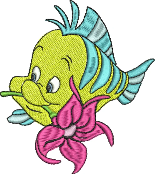 Visualização da Matriz de Bordado Flounder 02 – Três Tamanhos