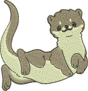 matriz de bordado Lontra