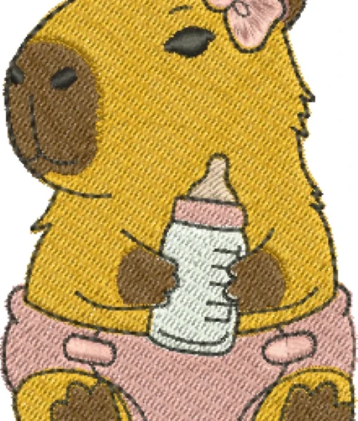 Visualização da matriz de bordado capivara 03