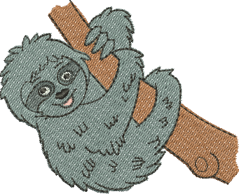 matriz de bordado Bicho Preguiça